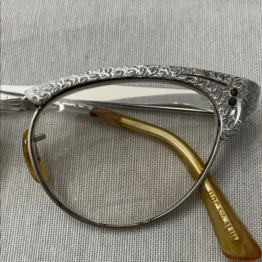 Vtg 1950s/60s Cat Eye Eyeglasses Frames 1/30 10K R.G.P 44-18